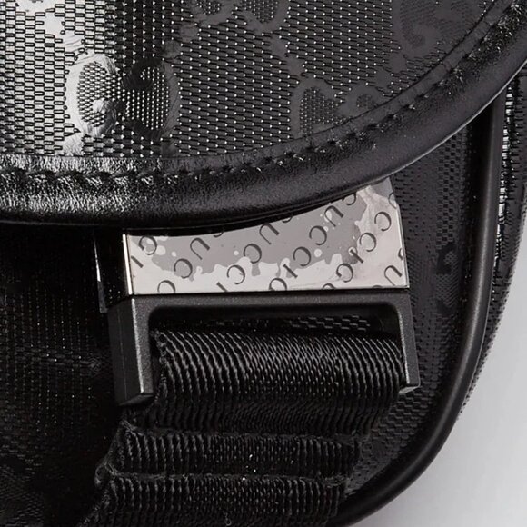 Gucci Black GG Imprime Coated Canvas Medium Messenger Bag - Picture 6 of 12